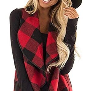 NWT - Women’s Red Plaid Vest / Fall Clothing / Outerwear